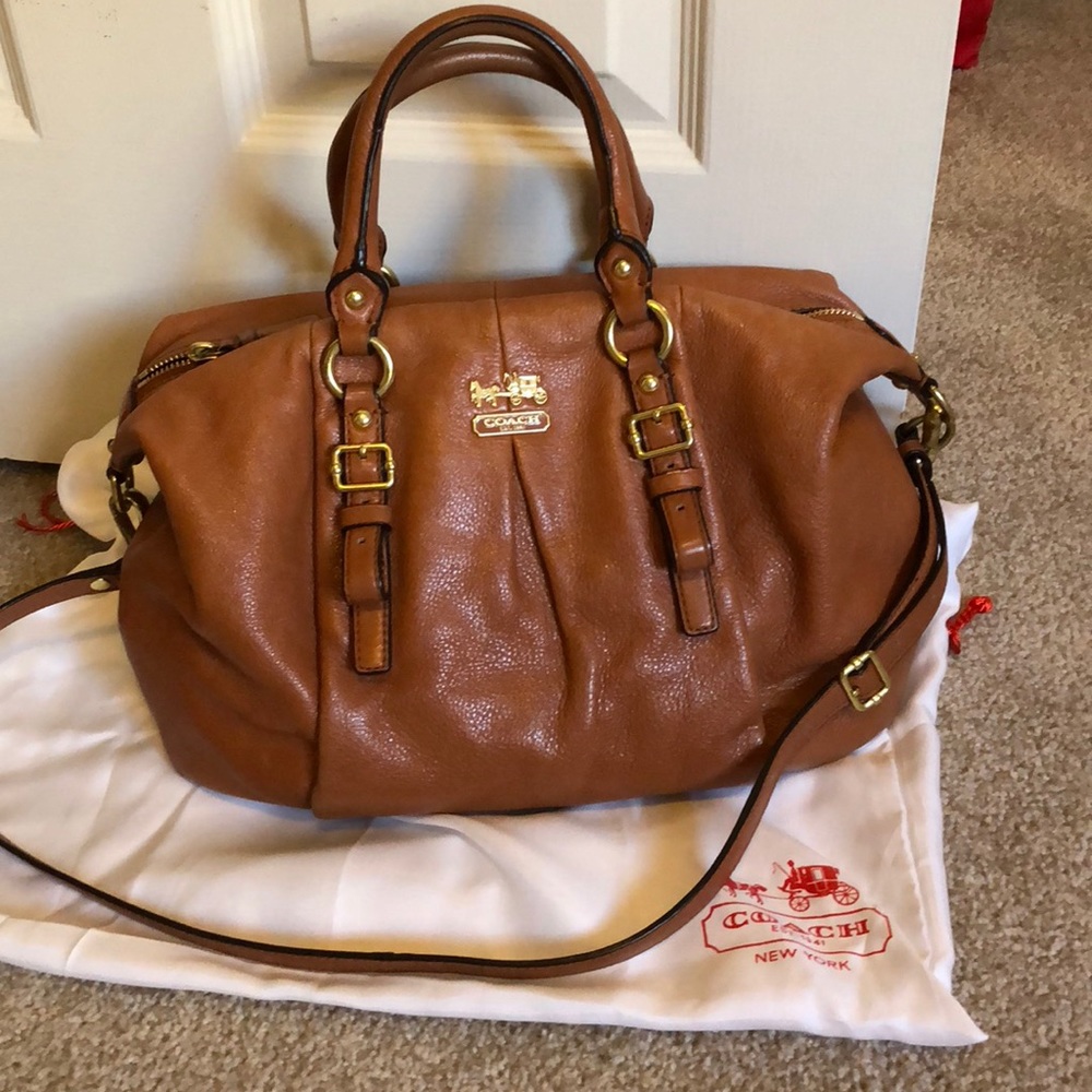 coach leather satchel bag